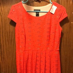 Bright pink coral dress